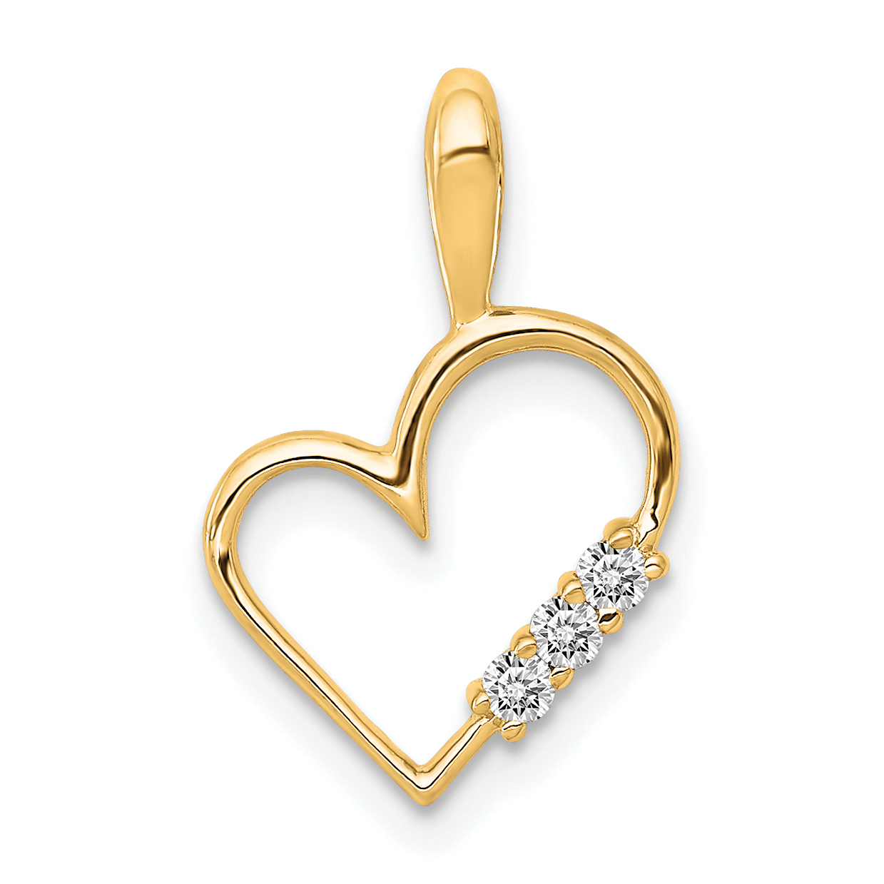 14k AA 1/20ct. Diamond Heart Pendant (PM4818-005-YA)