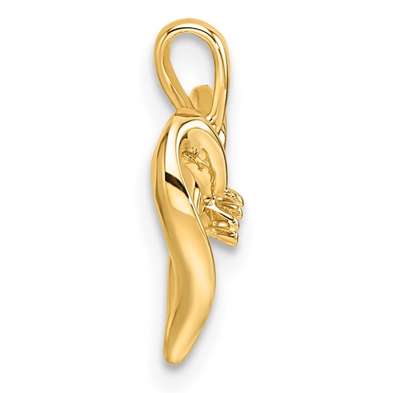 14k Holds 1-1.3mm Stone Heart Pendant Mounting