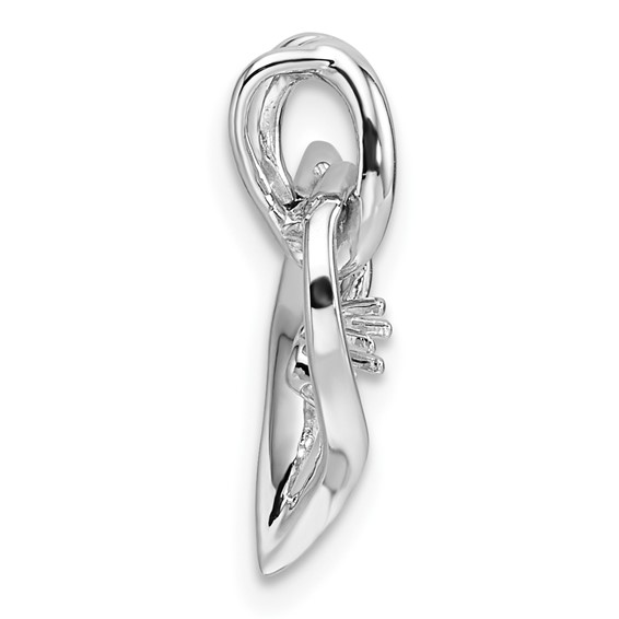 14k White Gold Holds 2-1.6mm Stones Fancy Heart Mounting