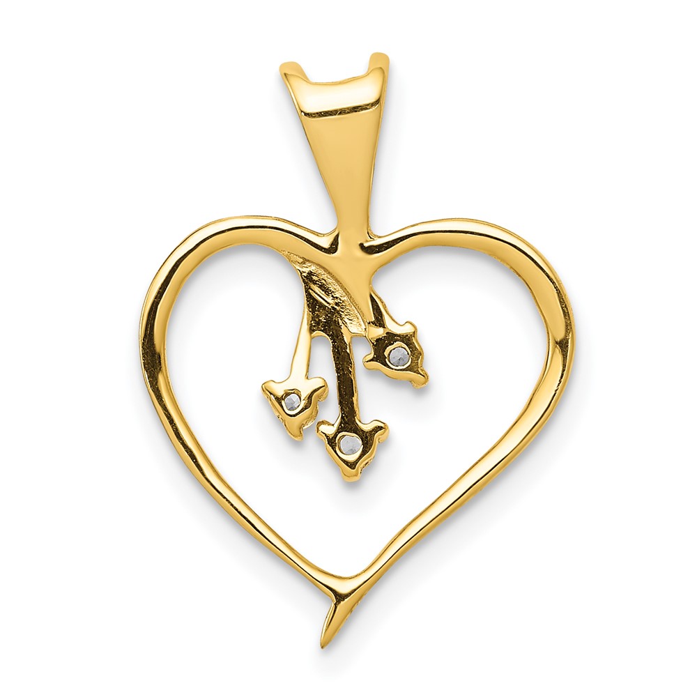 14k Diamond Heart Pendant (PM4832-005-YA)