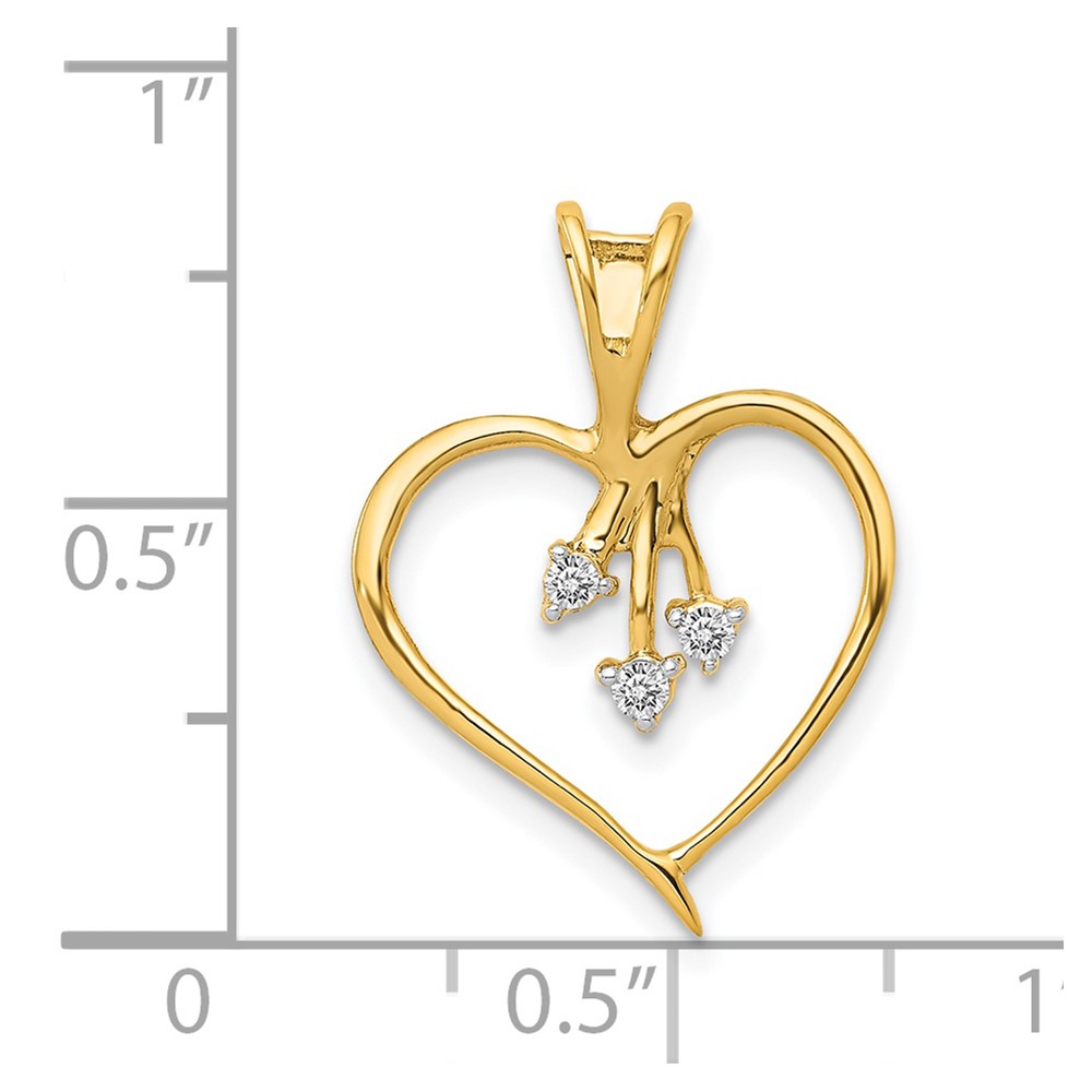14k Diamond Heart Pendant (PM4832-005-YA)