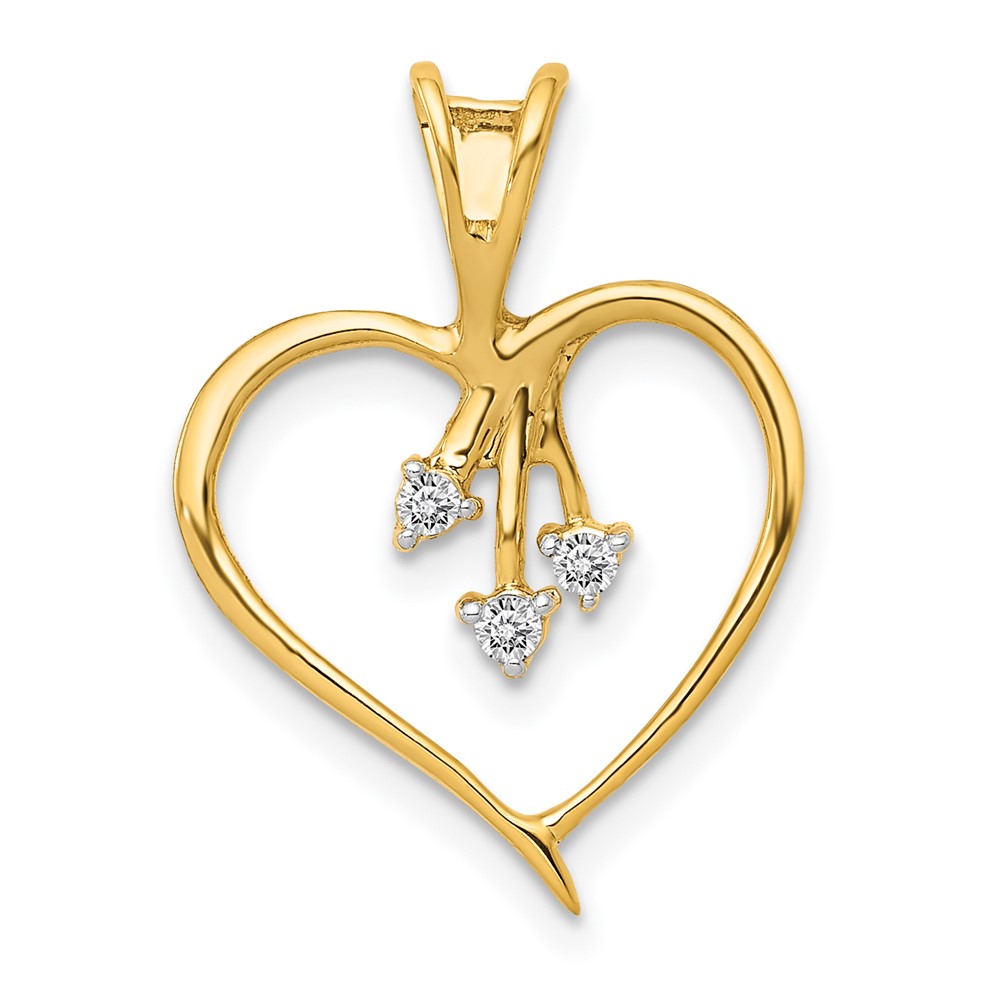 14k Diamond Heart Pendant (PM4832-005-YA)