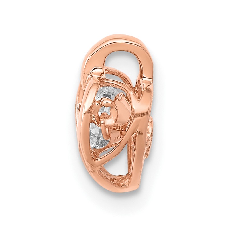 14k Rose Gold 1/4 carat Lab Grown Diamond VS/SI+ G+ Complete Vibrant Heart Pendant