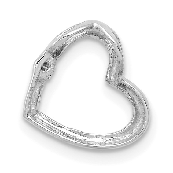 Gold Diamond Heart Chain Slide