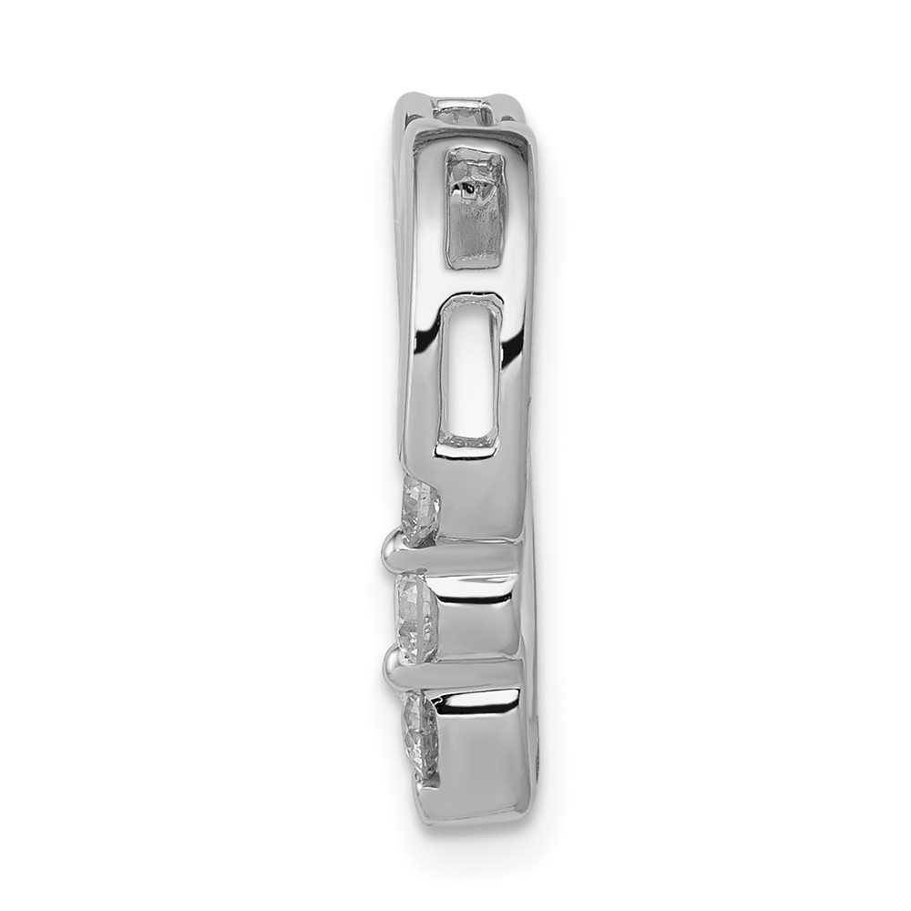 14k White Gold 1/6ct. Diamond Heart Chain Slide (PM4841-016-WA)