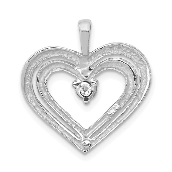 Diamond Double Heart Pendants