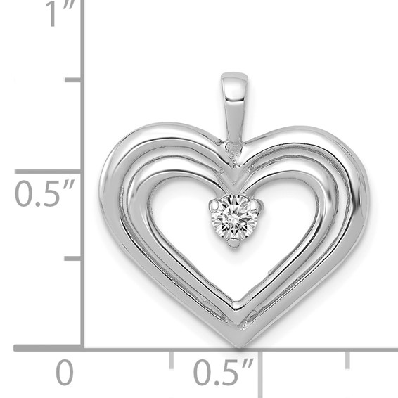 Diamond Double Heart Pendants