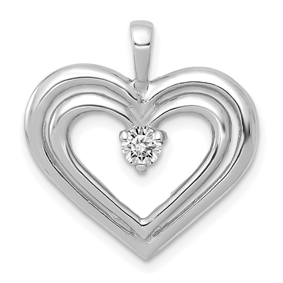 Diamond Double Heart Pendants