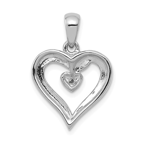 14k AA Diamond Heart Pendants