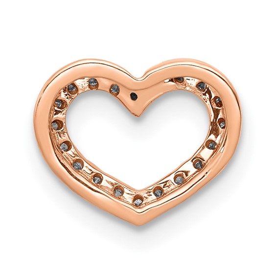 Gold Diamond Heart Chain Slide