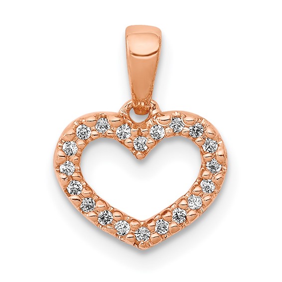 Gold Diamond Heart Pendant