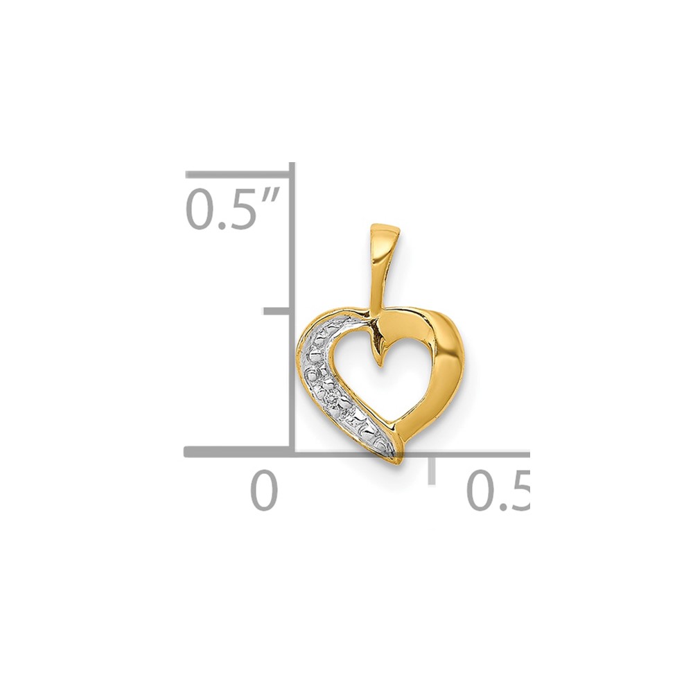 10K .01ct. Diamond Heart Pendant (PM4857-001-1YA)