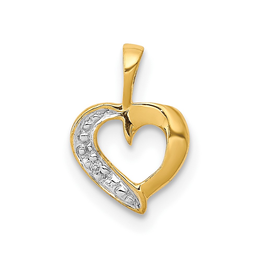 10K .01ct. Diamond Heart Pendant (PM4857-001-1YA)