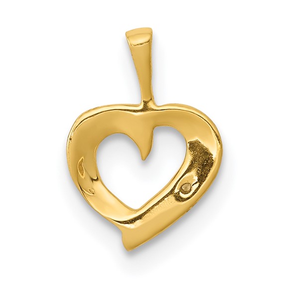 Gold Diamond  Heart Pendant