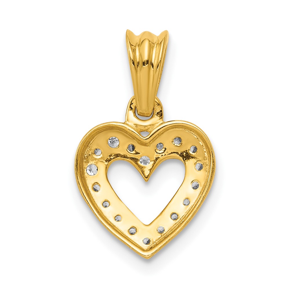 10K Diamond Heart Pendant (PM4861-010-1YA)
