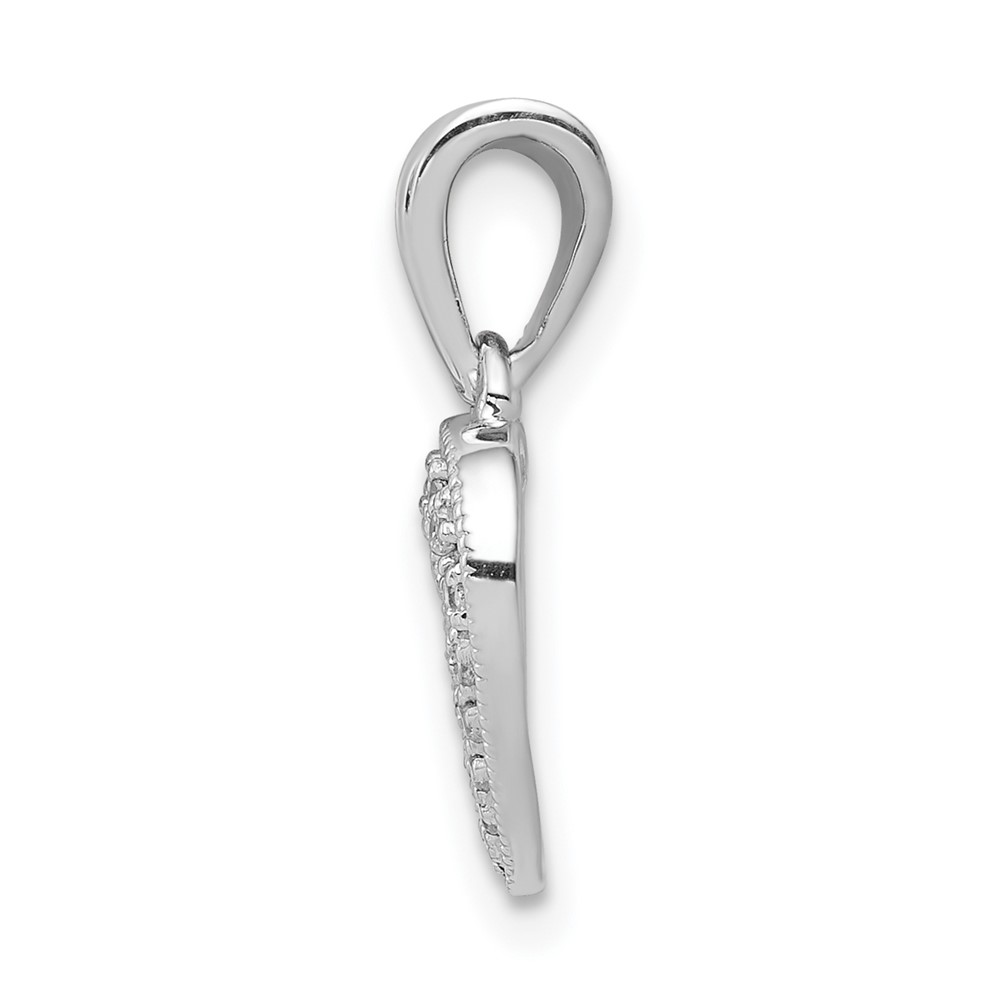 14k White Gold 1/10ct. Diamond Heart Pendant (PM4861-010-WA)