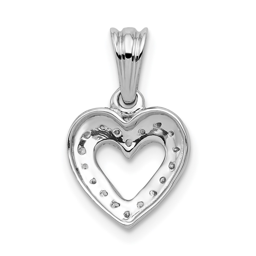 14k White Gold 1/10ct. Diamond Heart Pendant (PM4861-010-WA)