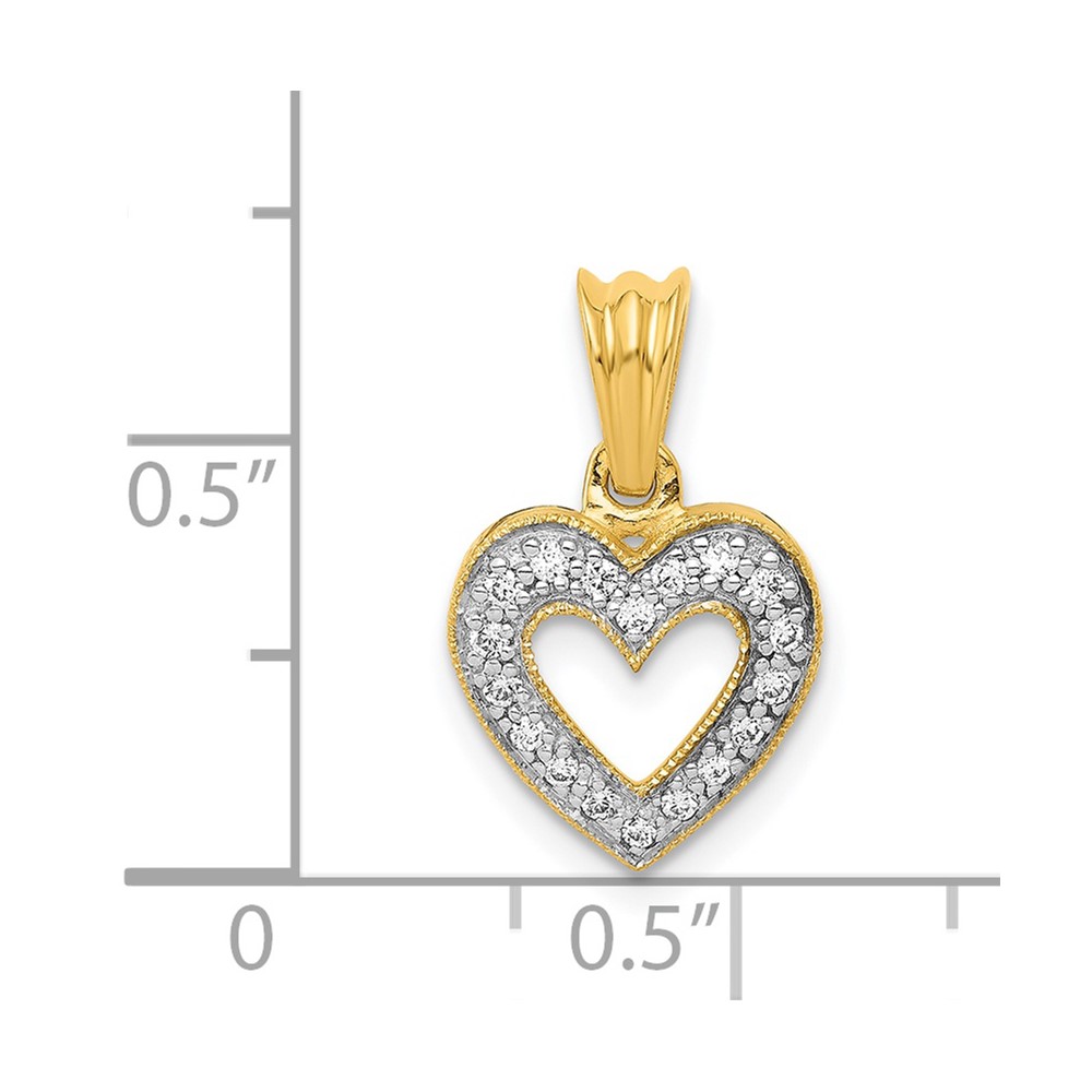 14k Diamond Heart Pendant (PM4861-010-YA)
