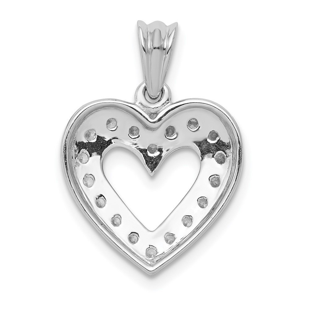 14k White Gold 1/4ct. Diamond Heart Pendant (PM4861-025-WA)