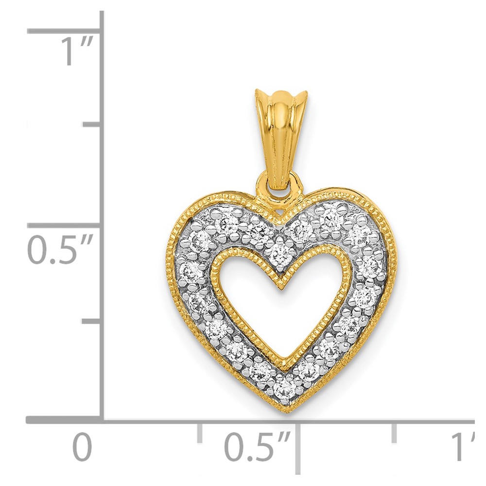 14k 1/4ct. Diamond Heart Pendant (PM4861-025-YA)