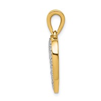 14K Yellow Gold 0.33 Carat Lab Grown Diamond VS SI+ G+ Complete Heart Pendant view 2