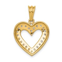 14K Yellow Gold 0.33 Carat Lab Grown Diamond VS SI+ G+ Complete Heart Pendant view 3