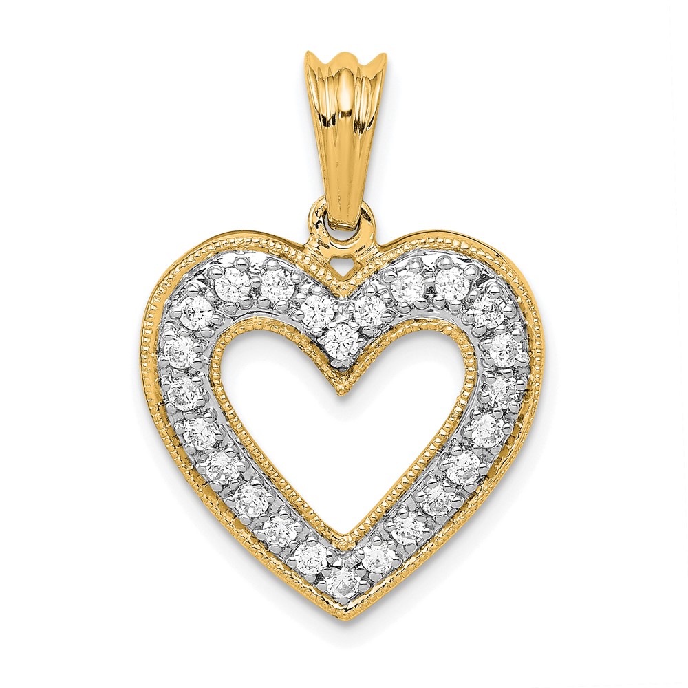 14k 1/3ct. Diamond Heart Pendant (PM4861-033-YA)