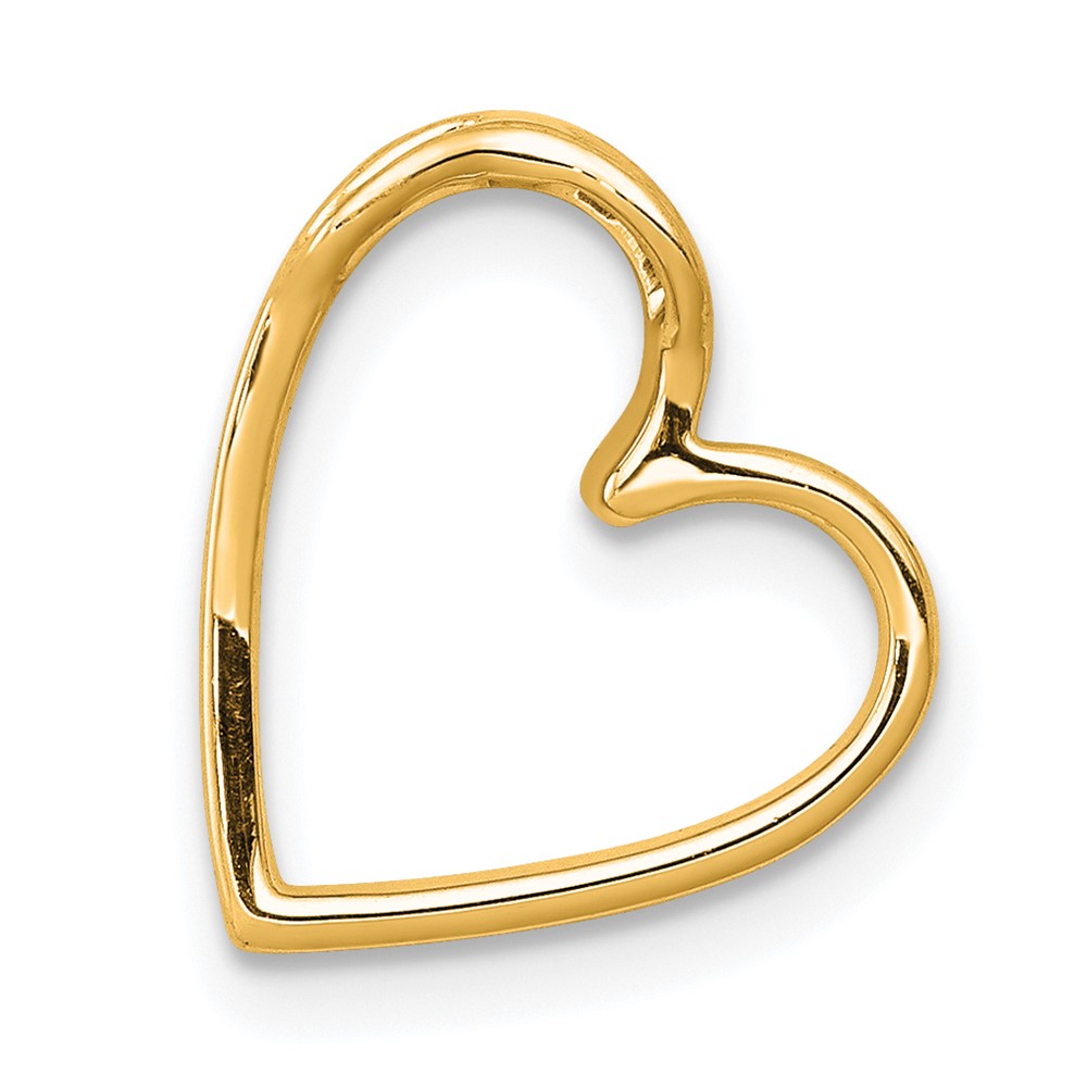 14k 1/10ct. Diamond Vintage Heart Chain Slide (PM4862-010-YA)
