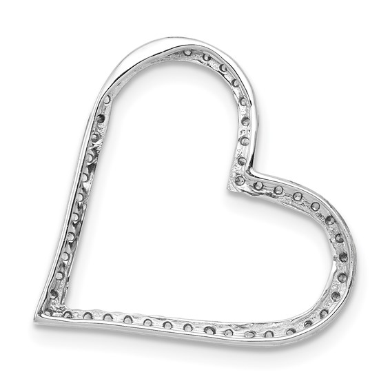 Gold Diamond Heart Chain Slide
