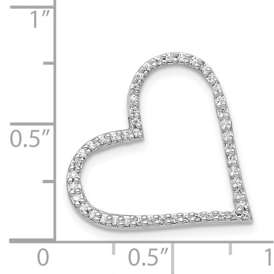Gold Diamond Heart Chain Slide