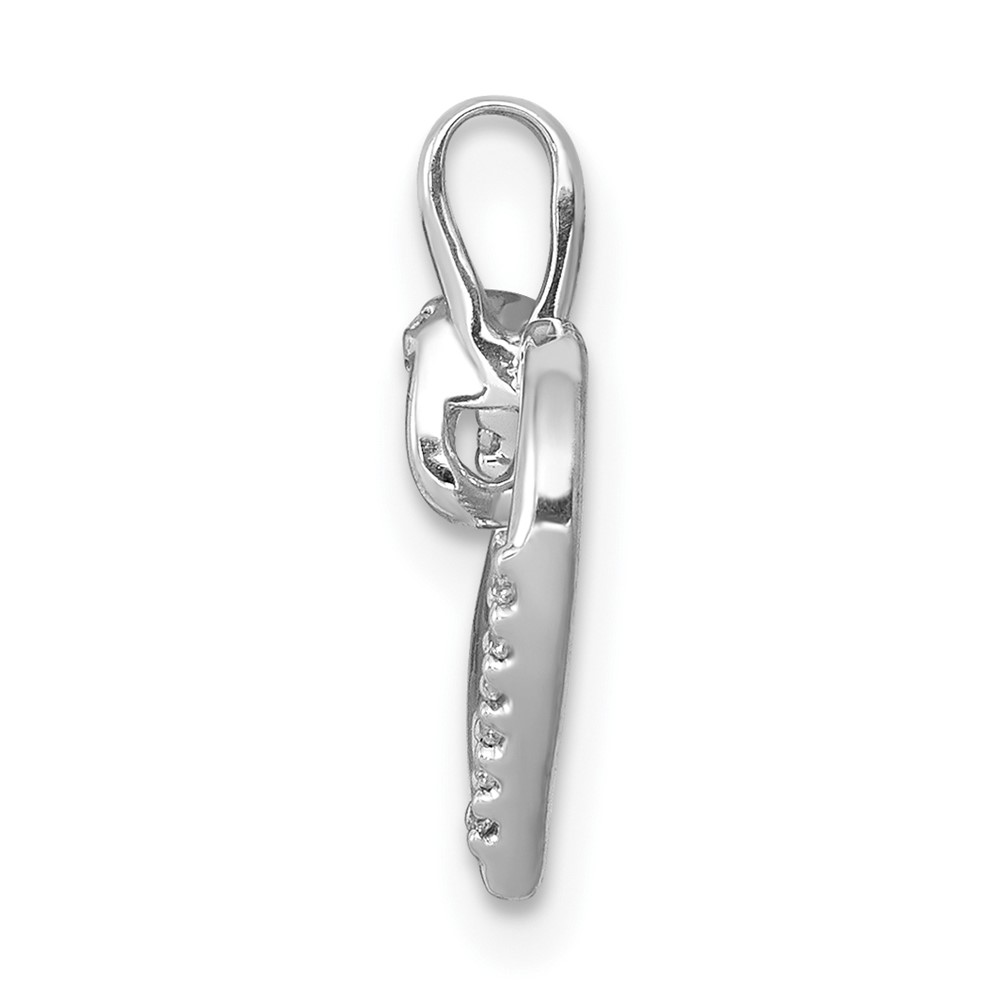 10K White Gold 1/20ct. Diamond Heart Pendant (PM4867-005-1WA)