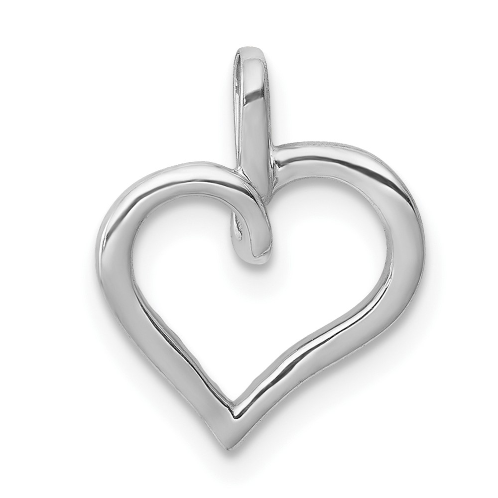 10K White Gold 1/20ct. Diamond Heart Pendant (PM4867-005-1WA)