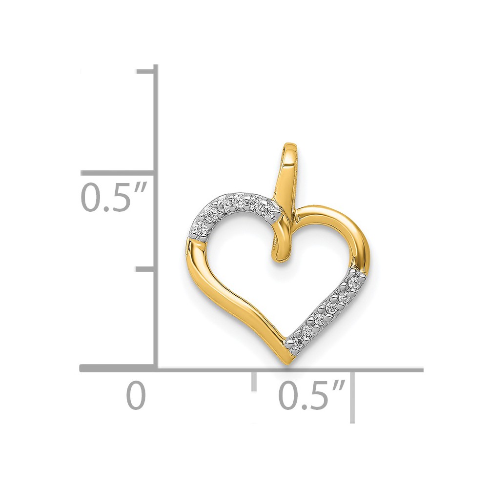 14k Diamond Heart Pendant (PM4867-005-YA)