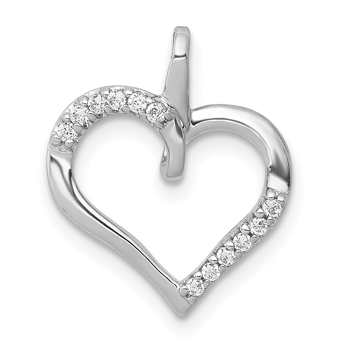 14k White Gold 1/15ct. Diamond Heart Pendant (PM4867-008-WA)