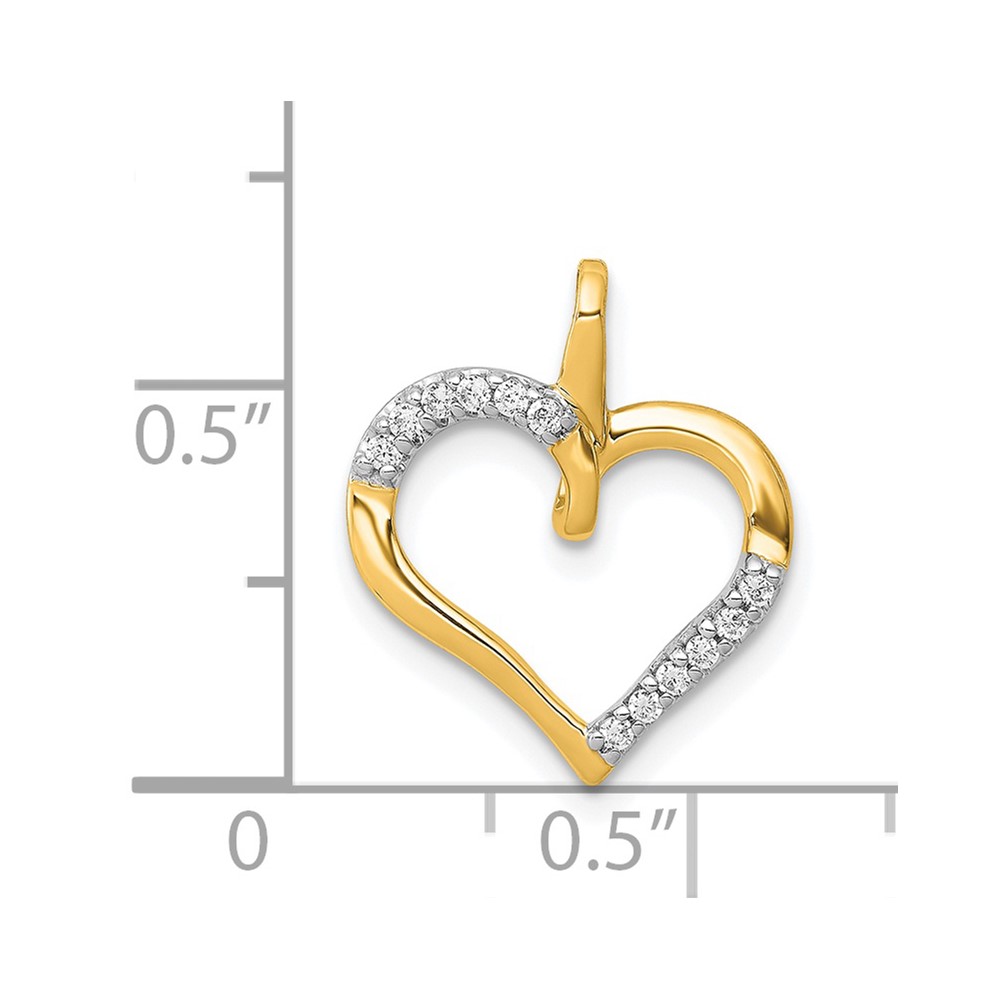 14k 1/15ct. Diamond Heart Pendant (PM4867-008-YA)