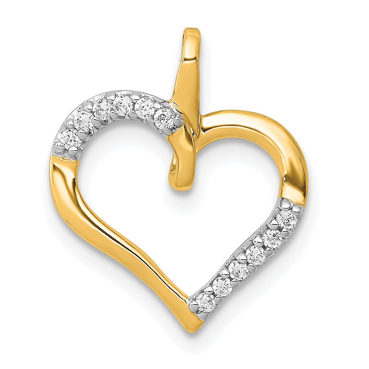 14k 1/15ct. Diamond Heart Pendant (PM4867-008-YA)