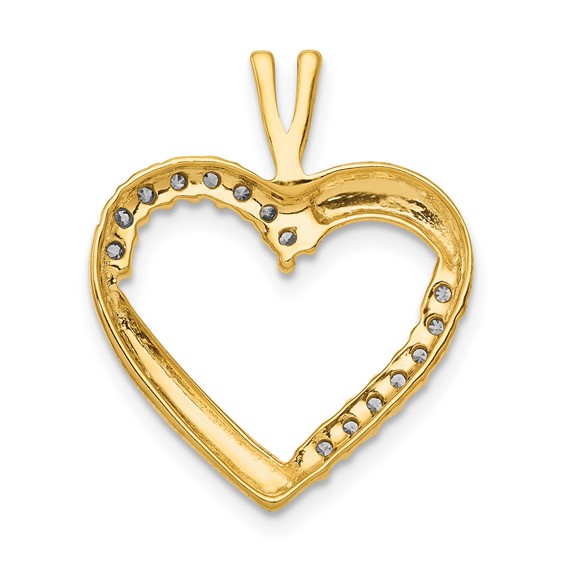 Gold Fancy Diamond Heart Pendant