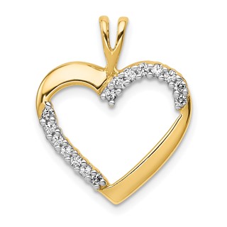 Gold Fancy Diamond Heart Pendant