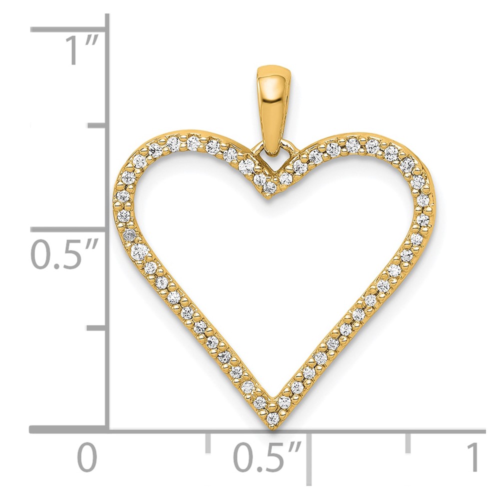14k 1/6ct. Diamond Heart Pendant (PM4871-016-YA)