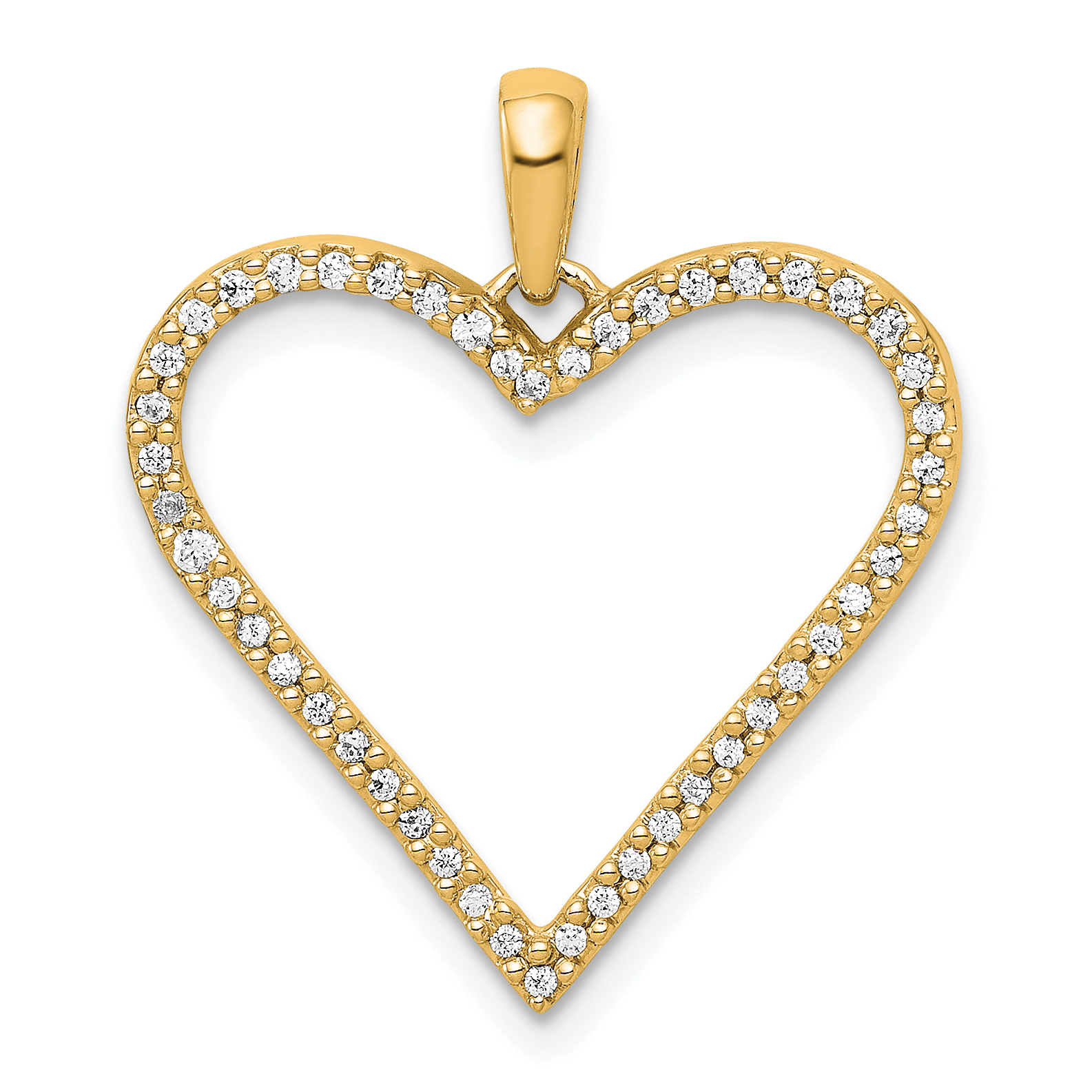 14k 1/6ct. Diamond Heart Pendant (PM4871-016-YA)