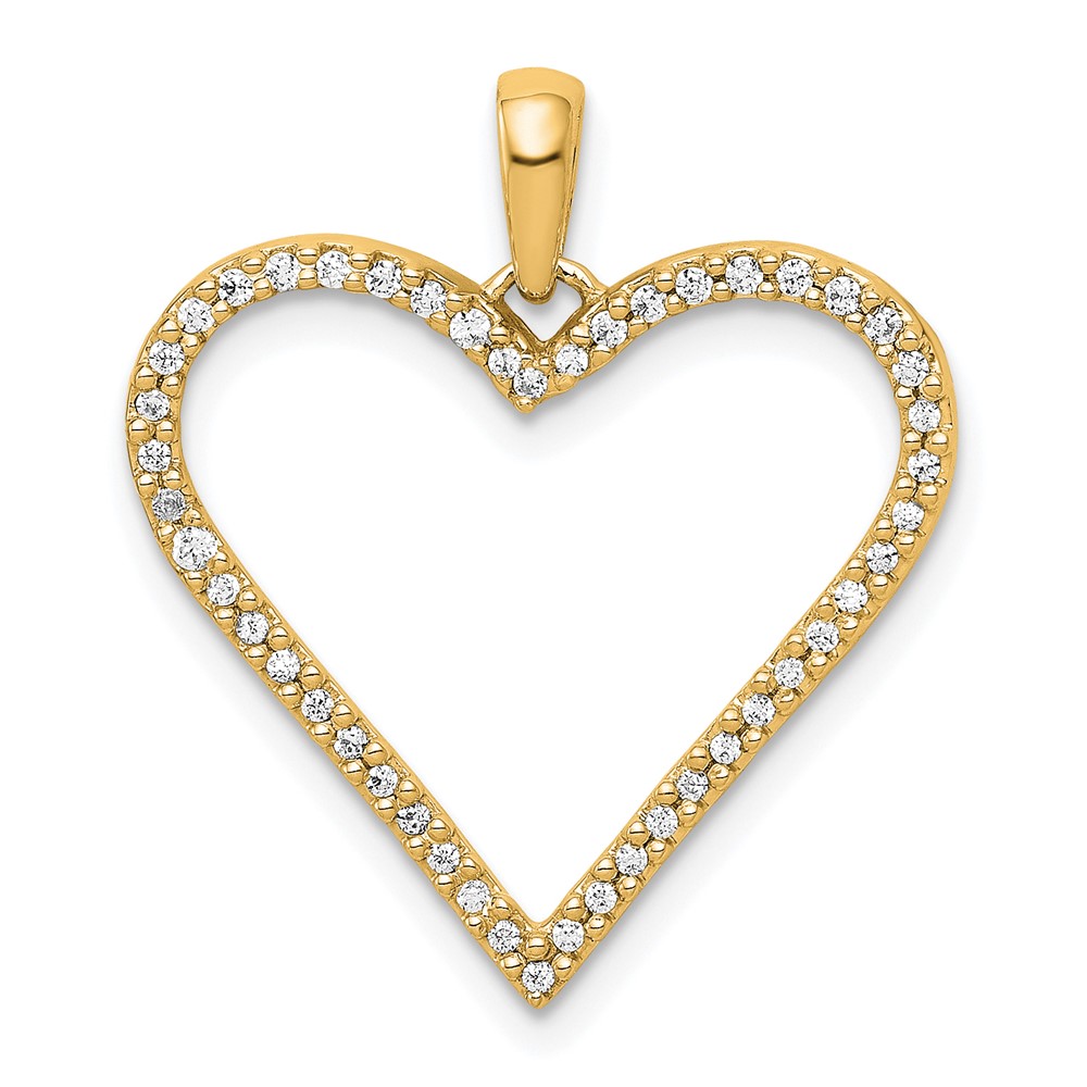 14k 1/6ct. Diamond Heart Pendant (PM4871-016-YA)