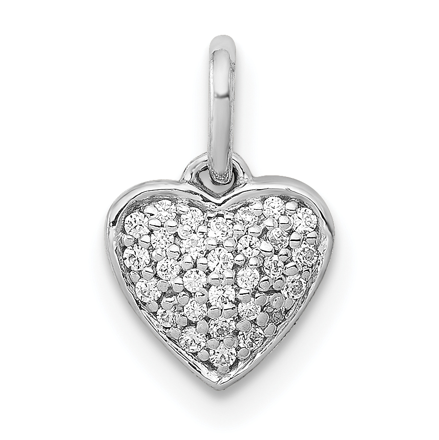 14k White Gold 1/10ct. Diamond Heart Pendant (PM4872-010-WA)