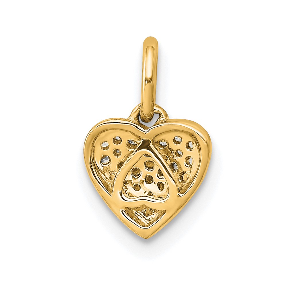 14k 1/10ct. Diamond Heart Pendant (PM4872-010-YA)