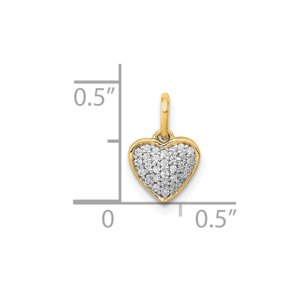 14k 1/10ct. Diamond Heart Pendant (PM4872-010-YA)