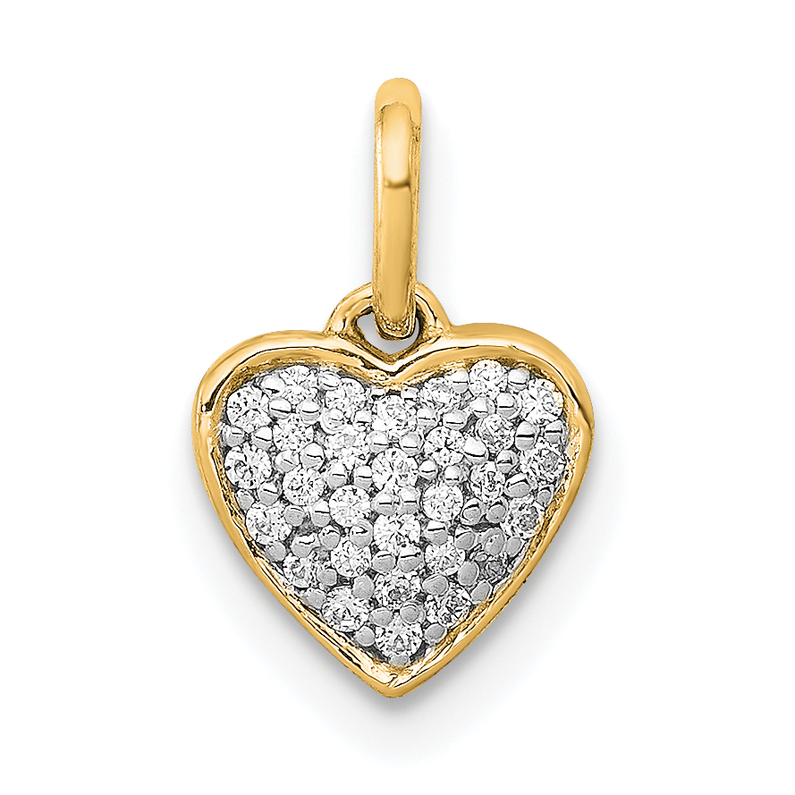 14k 1/10ct. Diamond Heart Pendant (PM4872-010-YA)