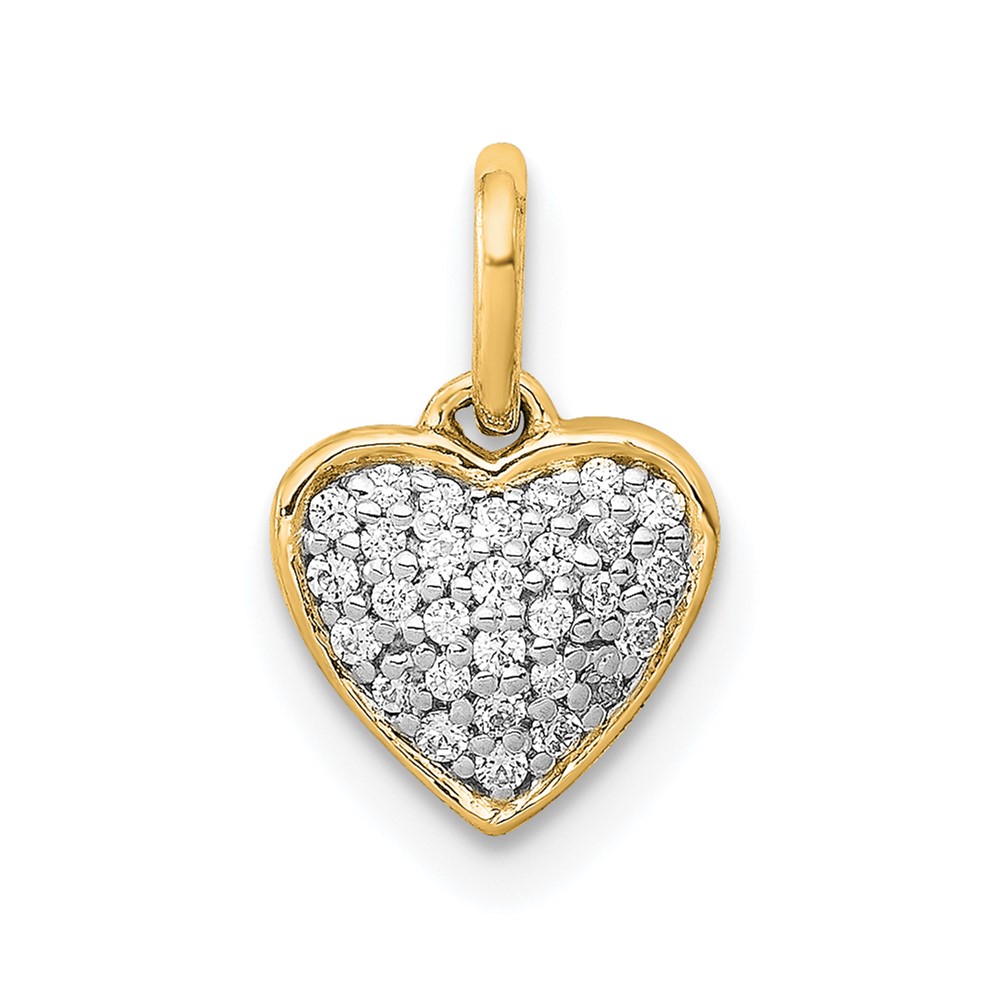 14k 1/10ct. Diamond Heart Pendant (PM4872-010-YA)