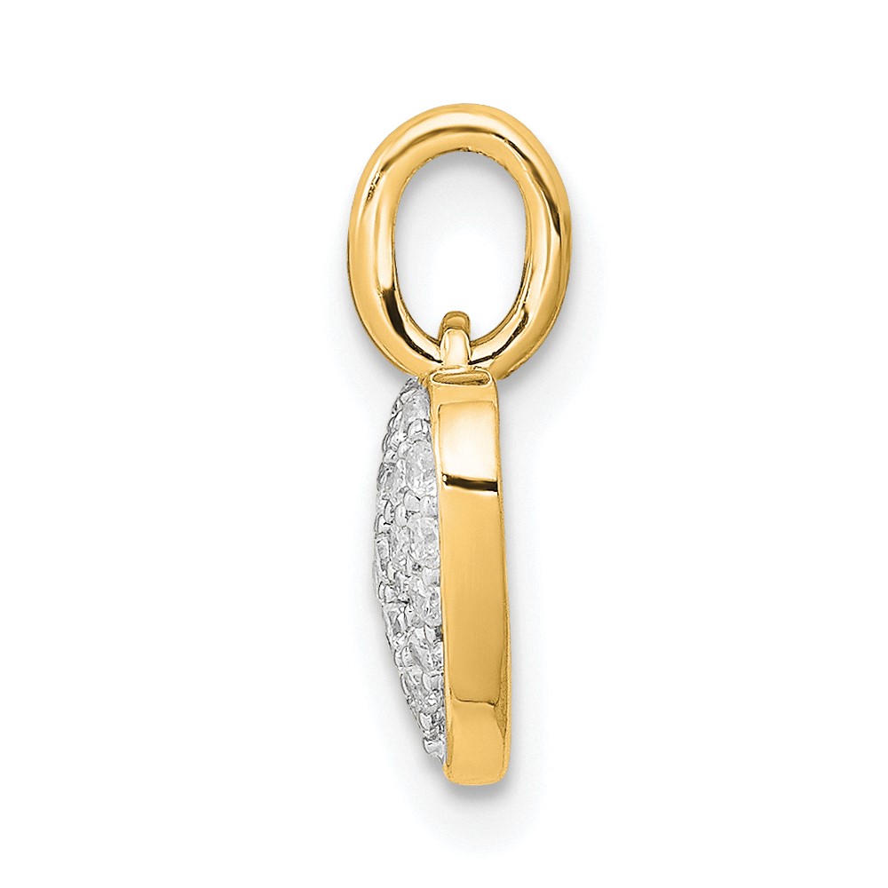 14k Yellow Gold 1/5ct. Diamond Heart Pendant (PM4872-020-YA)