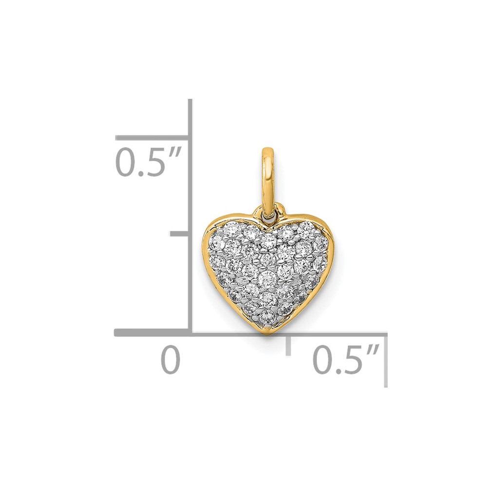 14k Yellow Gold 1/5ct. Diamond Heart Pendant (PM4872-020-YA)