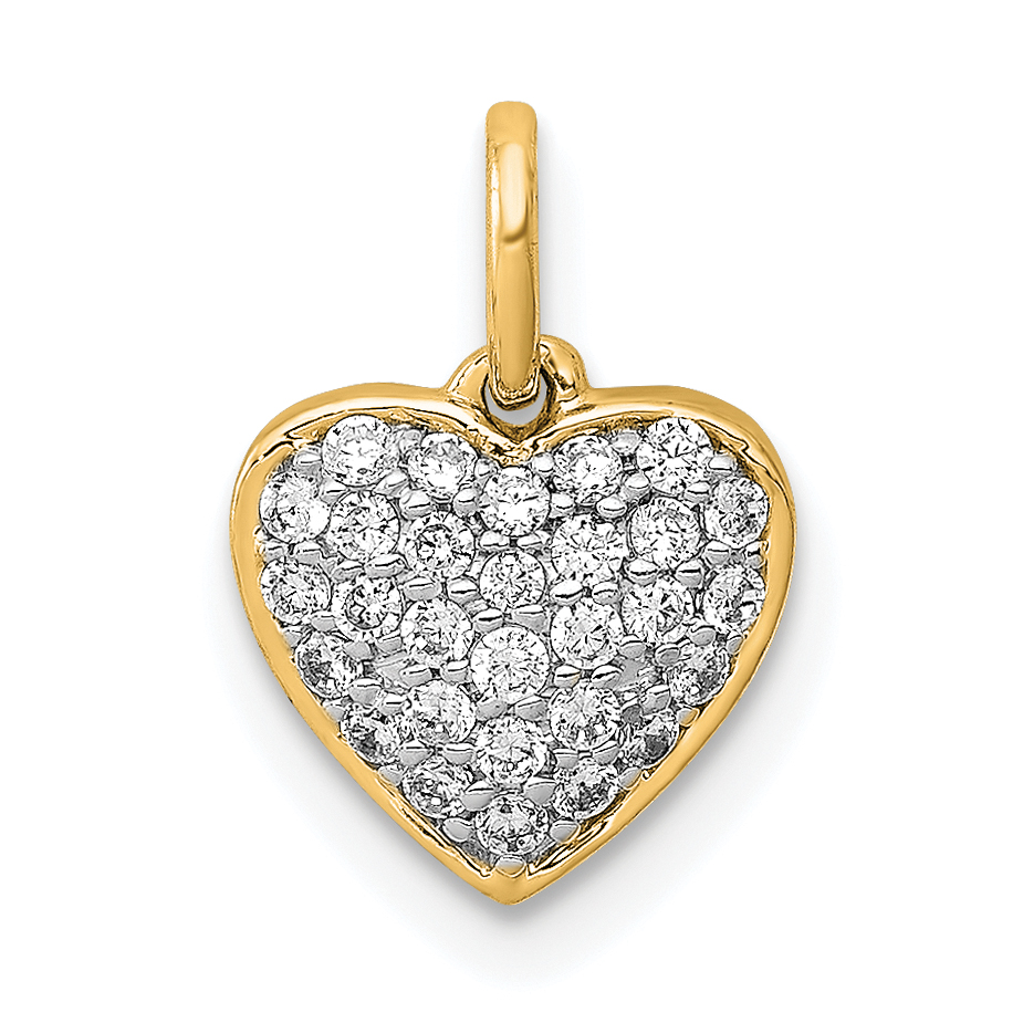 14k Yellow Gold 1/5ct. Diamond Heart Pendant (PM4872-020-YA)