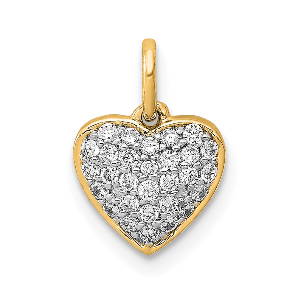 14k Yellow Gold 1/5ct. Diamond Heart Pendant (PM4872-020-YA)